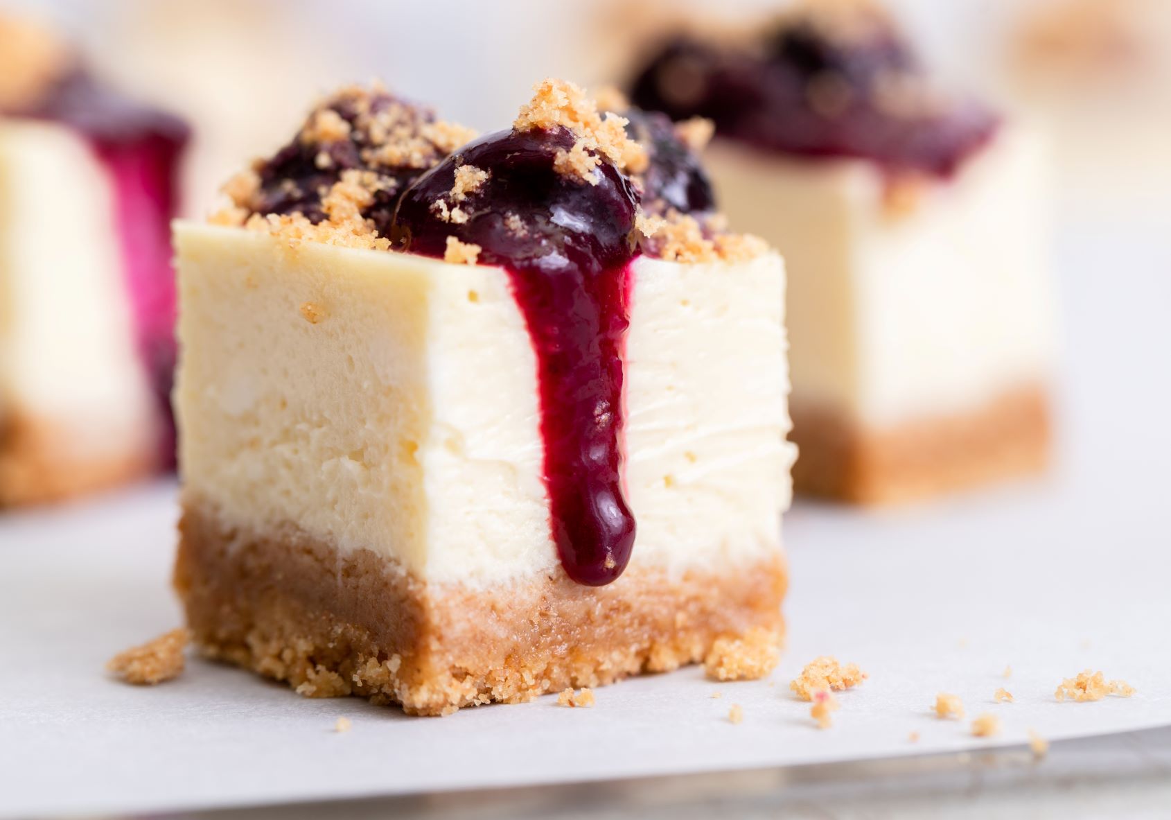 New Recipe Blueberry Sour Cream Cheesecake Bites FAGE Yogurt